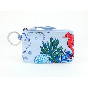 Vera Bradley Anchors Aweigh Cotton Zip Id Case NWT